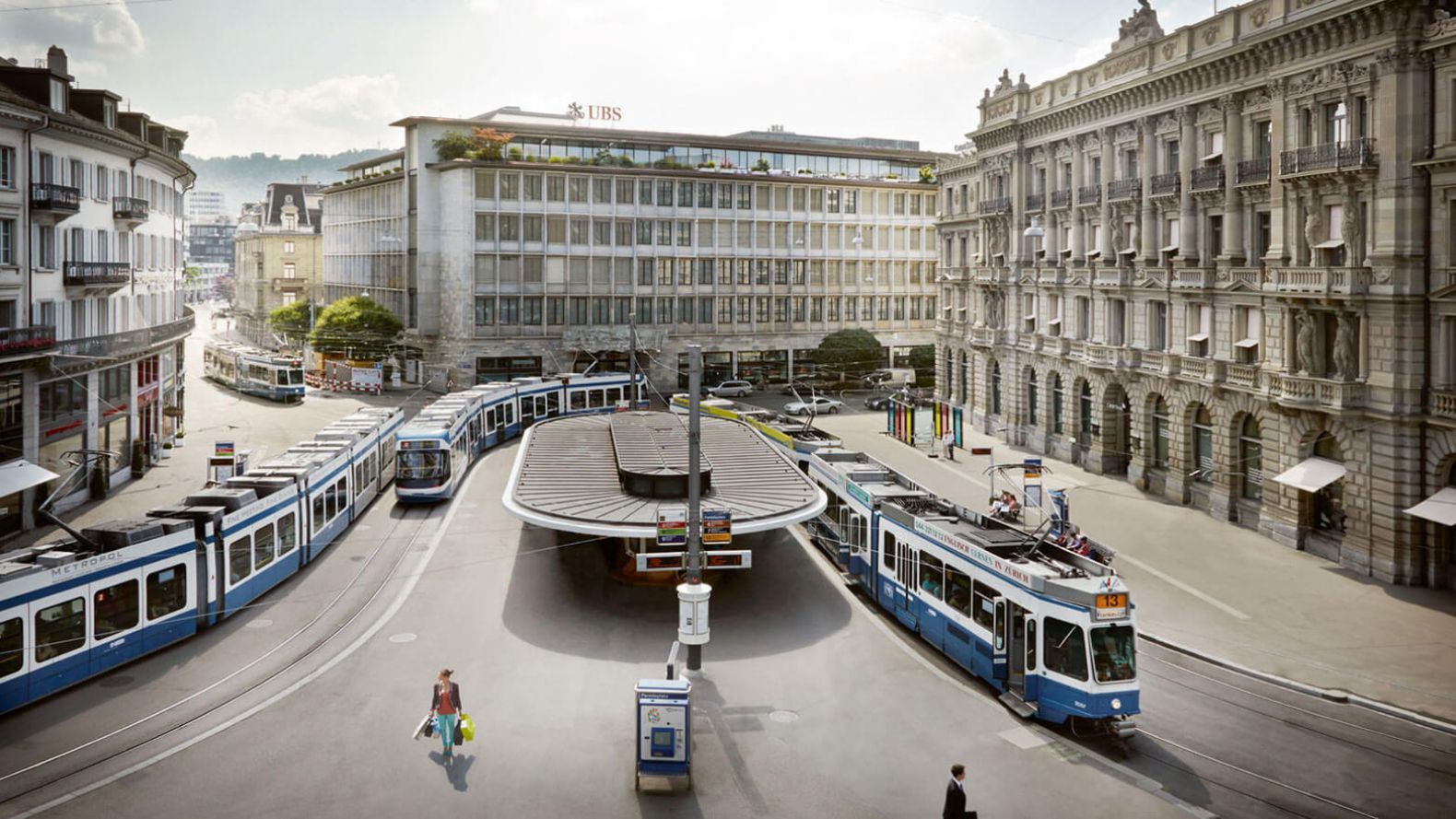 VBZ Tram Paradeplatz